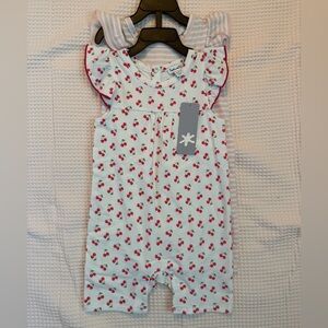 Splendid Cherry/Striped Patterned Baby Rompers - Set of 2